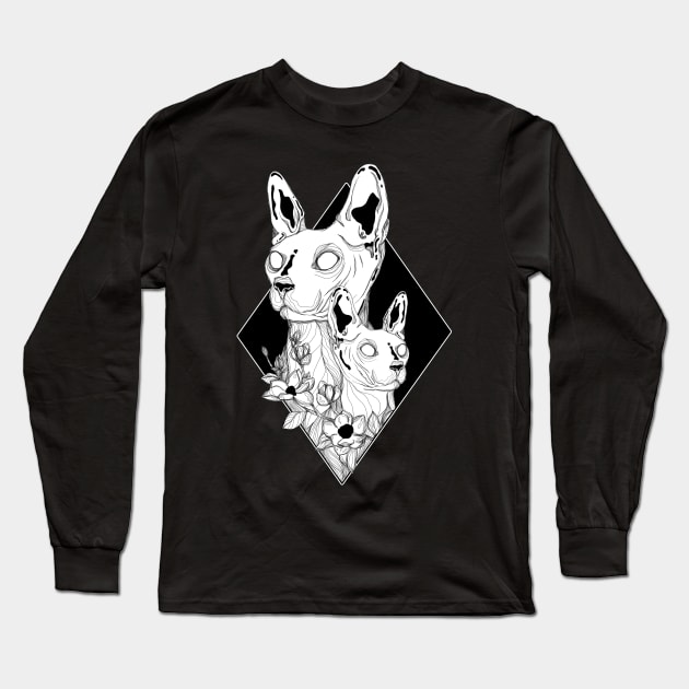 Sphynx cats Long Sleeve T-Shirt by Jess Adams